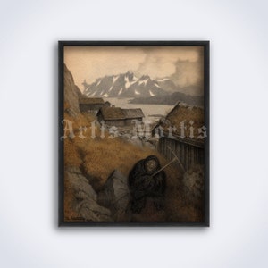 Plague illustration by Theodor Kittelsen – Pesta, Black Death art, print, poster (DIGITAL DOWNLOAD)