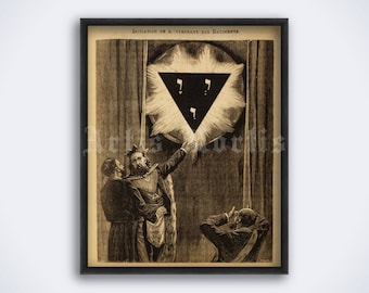 Antique Freemasonry Illustration: Masonic Lodge Art Print (Digital Download)