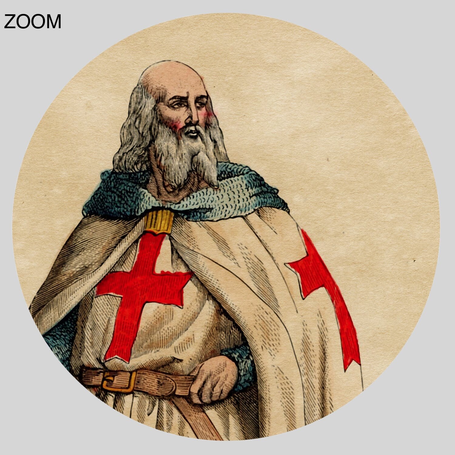 Jacques De Molay Portrait Knights Templar Grand Master 