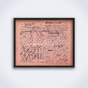 Arthur Schopenhauer Il mondo come volontà e rappresentazione manoscritto - vintage filosofia arte stampa, metafisica poster (DIGITAL DOWNLOAD)