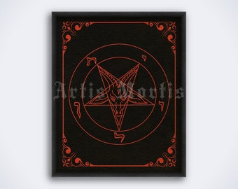 Baphomet Sigil Print: Satanic Pentagram Art (Digital Download)