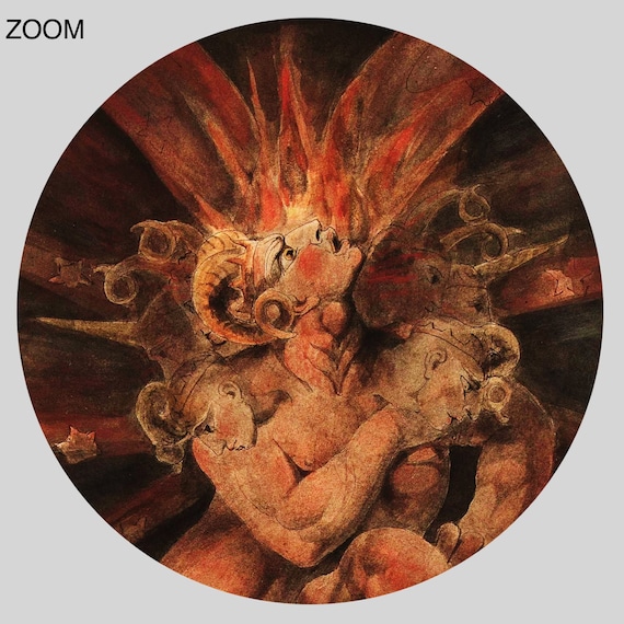 ウィリアム・ブレイクのアートプリント：獣の数字 666（デジタル