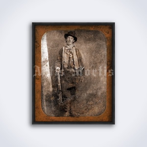 Billy the Kid antique photo – Old West, Wild West outlaw, crime print, poster (DIGITAL DOWNLOAD)