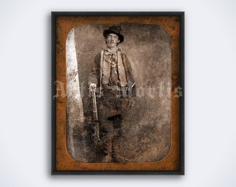 1879年 西部開拓時代の無法者ビリー・ザ・キッド 8x10 写真 歴史的写真