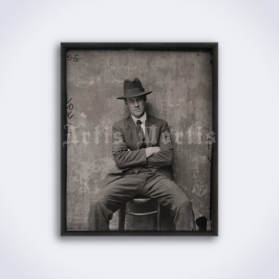 Vintage Sydney gangster mugshot – 1920s photo, robber, true crime print, poster (DIGITAL DOWNLOAD)