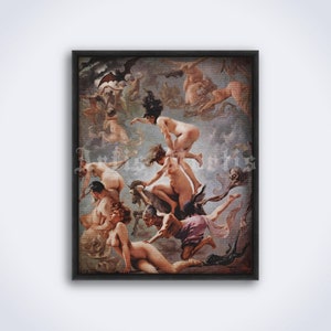 Witches going to their Sabbath painting by Luis Ricardo Falero, print, poster (DIGITAL DOWNLOAD)
