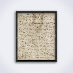 Franz Kafka The Trial novel manuscript poster - Before the Law parable, Der Process, literary gift, decor, art, print (DIGITAL DOWNLOAD)