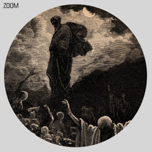 Valley of Dry Bones Prophet Ezekiel visions, The Bible illustration by Gustave Dore, dark art, print, poster DIGITAL DOWNLOAD image 2