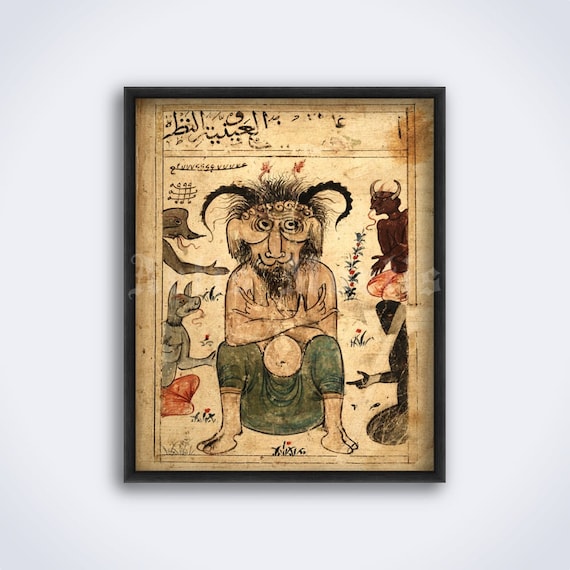 Shaitan, Iblis, Jinn, Arabic Devil Islamic Demonology Art, Illuminated  Manuscript, Demon, Satan, Decor, Print, Poster DIGITAL DOWNLOAD - Etsy