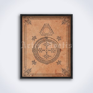 Magic Circle of King Solomon – Lesser Key, Goetia grimoire art, occult print, poster (DIGITAL DOWNLOAD)