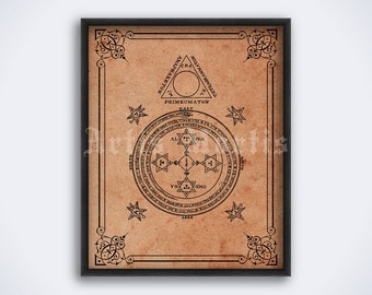 Magic Circle of King Solomon – Lesser Key, Goetia grimoire art, occult print, poster (DIGITAL DOWNLOAD)