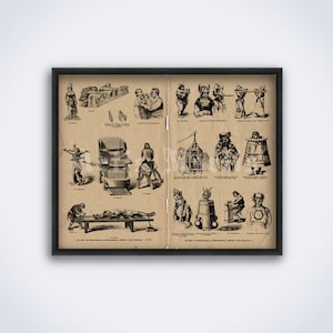 May include: A black and white illustration of various medieval torture devices. The image includes a rack, a pillory, a cage, and a ducking stool. The text in the image reads "Die Folter und Bestrafungsmethoden in Bilder zur Geschichte."