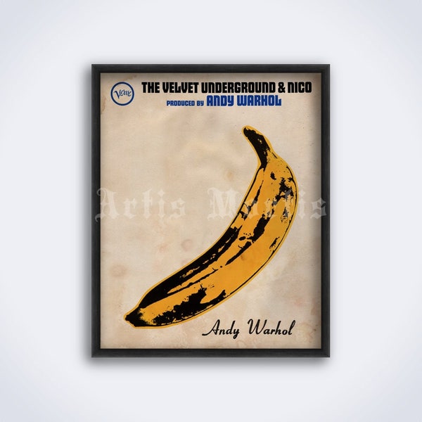 Affiche promo Velvet Underground et Nico par Andy Warhol, pop art, art de la musique rock, impression vintage (TÉLÉCHARGEMENT NUMÉRIQUE)