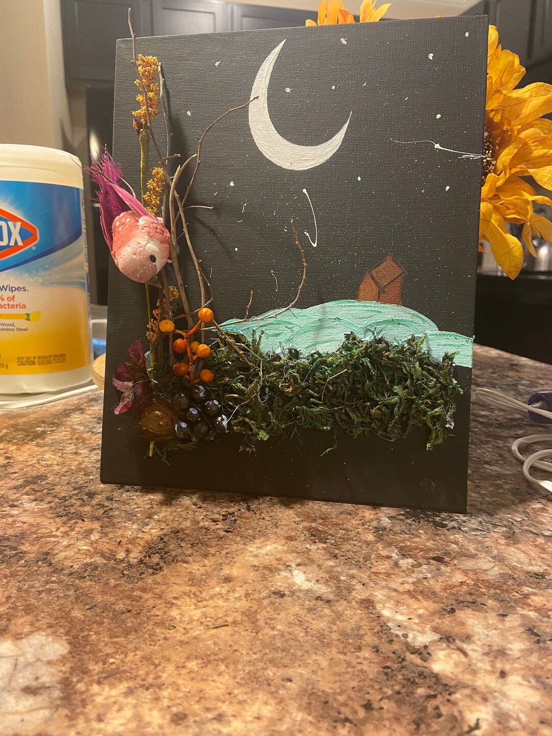 Flower Moon Painting - Etsy