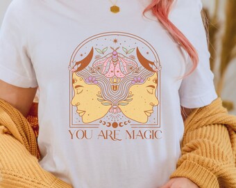 You Are Magic Tshirt, Boho T-Shirt, Magical, Teens, Graphic T-Shirt, Bohemian Style, Magic, Witch, Inspirational, Motivational, Softstyle