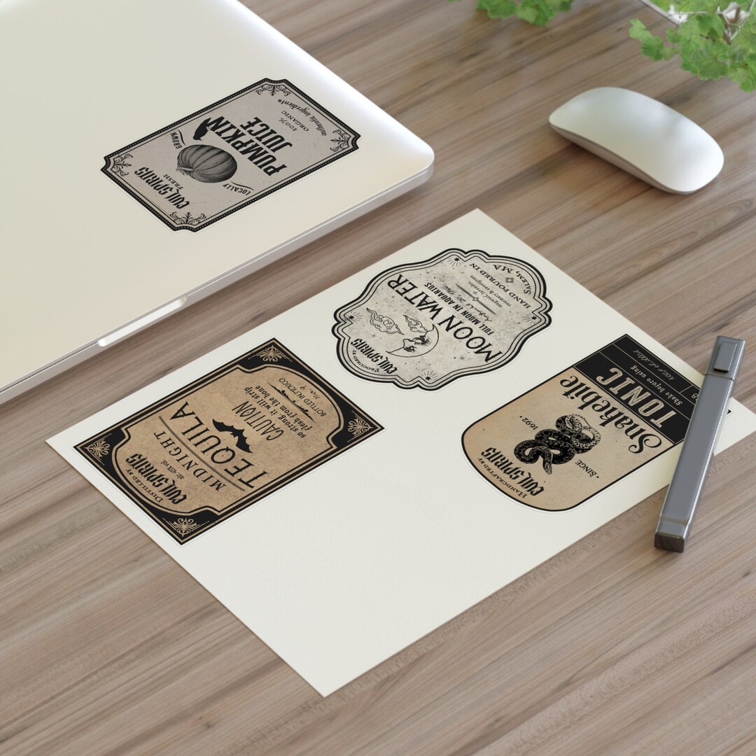 Elixir Brew Sticker Halloween Drinks 2, Elixir, Sticker Sheets, Party Essentials, Witch's ...