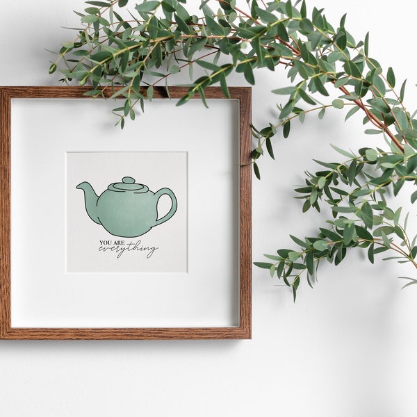 The office downloadable digital wall art, the office teapot, the office wall decor