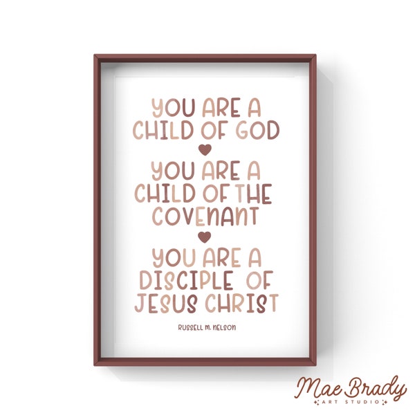 2022 You are a child of God Worldwide Devotional for Young Adults with President Russell M. Nelson **Instant Download** Baptism Confirmation