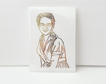 Gold Foiled Portrait (UNFRAMED) wedding- Christmas gift - baptism - missionary -mother&#39;s day - father&#39;s day