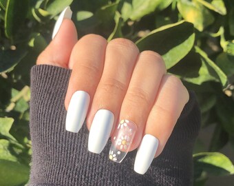 Flower Nails Etsy