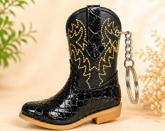Handmade Faux Leather Keychain with Hidden Zipper & Fringe | Western Accessory