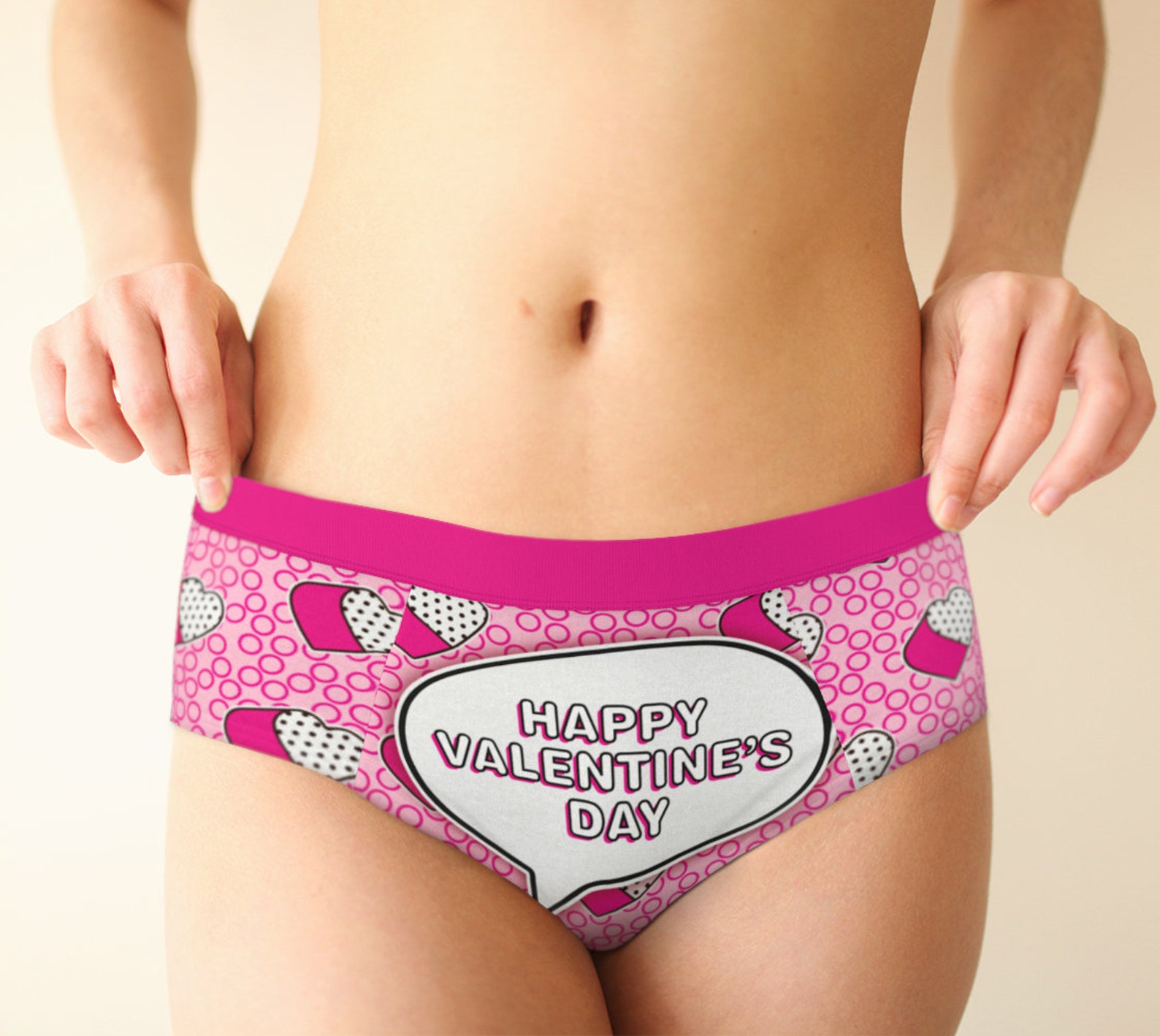 Happy Valentine's Day custom cheeky panties for women Etsy
