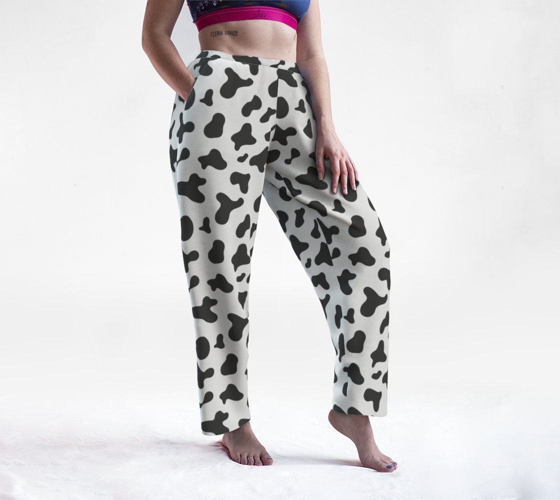 Cow Printed Lounge Pants Women 