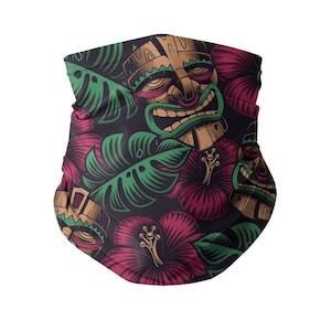 Tribal Tiki Schlauchschal mit Filtertasche