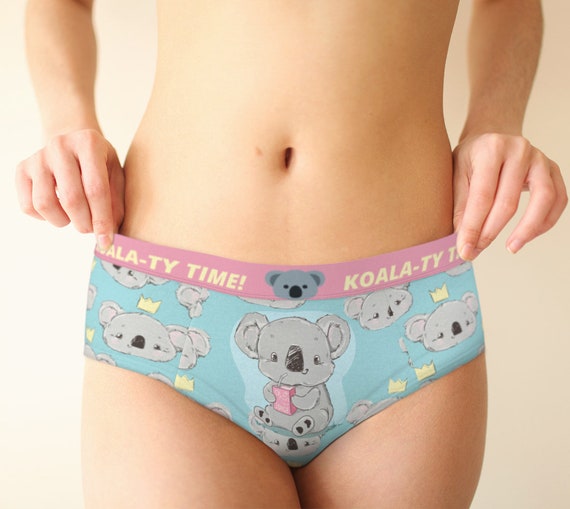 Koala Print Mid Waist Hipster Lingerie Panties, Xs-xl/custom Sizes Womens  Underwear, Custom Panties, Plus Size Pastel Lingerie -  Canada