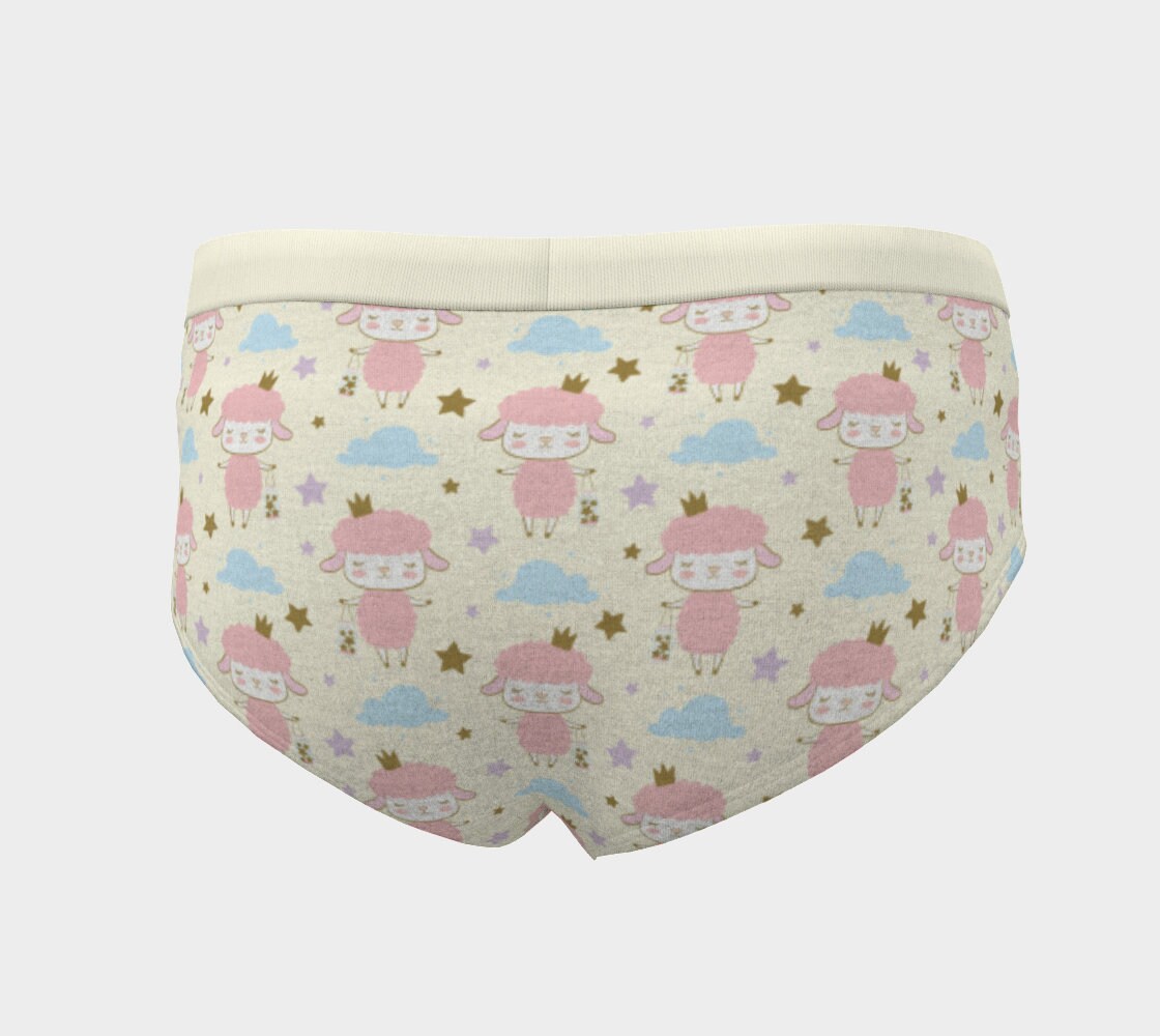Cute Lamb mid waist pastel panties for women XSXL/custom Etsy
