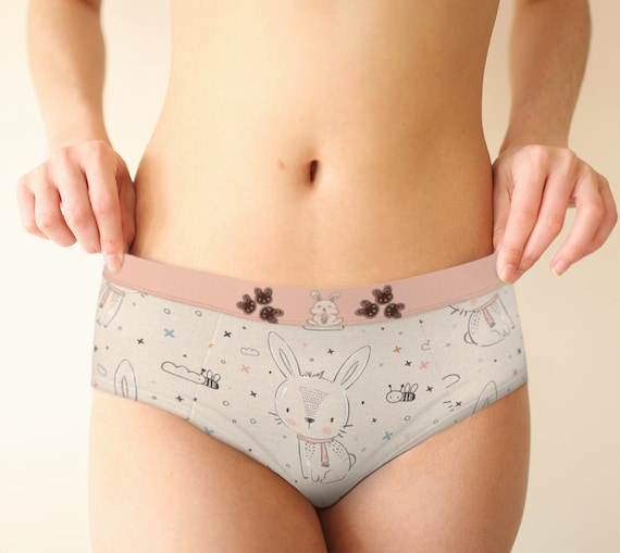 Kawaii Bunny Hip Hugger Retro Hipster Sexy Cute Lingerie Panties,  Xs-xl/custom Sizes Womens Underwear, Rabbit Booty Shorts Panties -   Canada