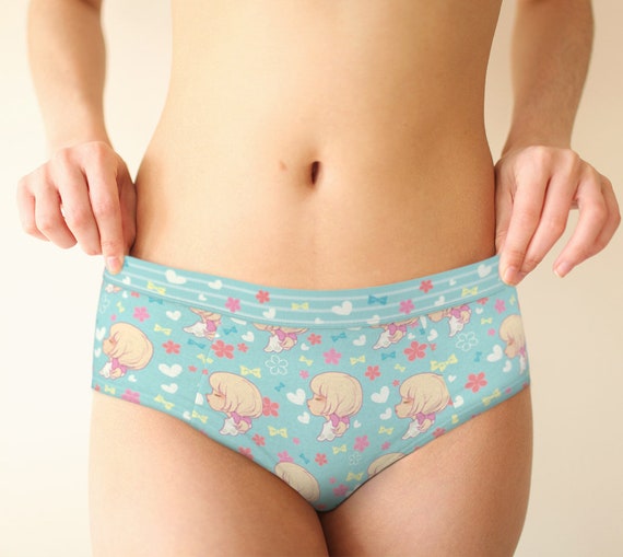 Kawaii Anime Girl Hip Hugger Retro Hipster Lingerie Panties, Xs-xl/custom Sizes  Womens Underwear, Sexy Funny Pastel Panties 