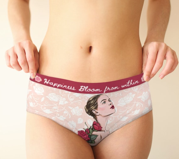 Happiness Bloom Retro Floral Hipster Lingerie Panties for Women,  Xs-xl/custom Size Womens Underwear, Cute Sexy Bachelorette Panties -   Ireland