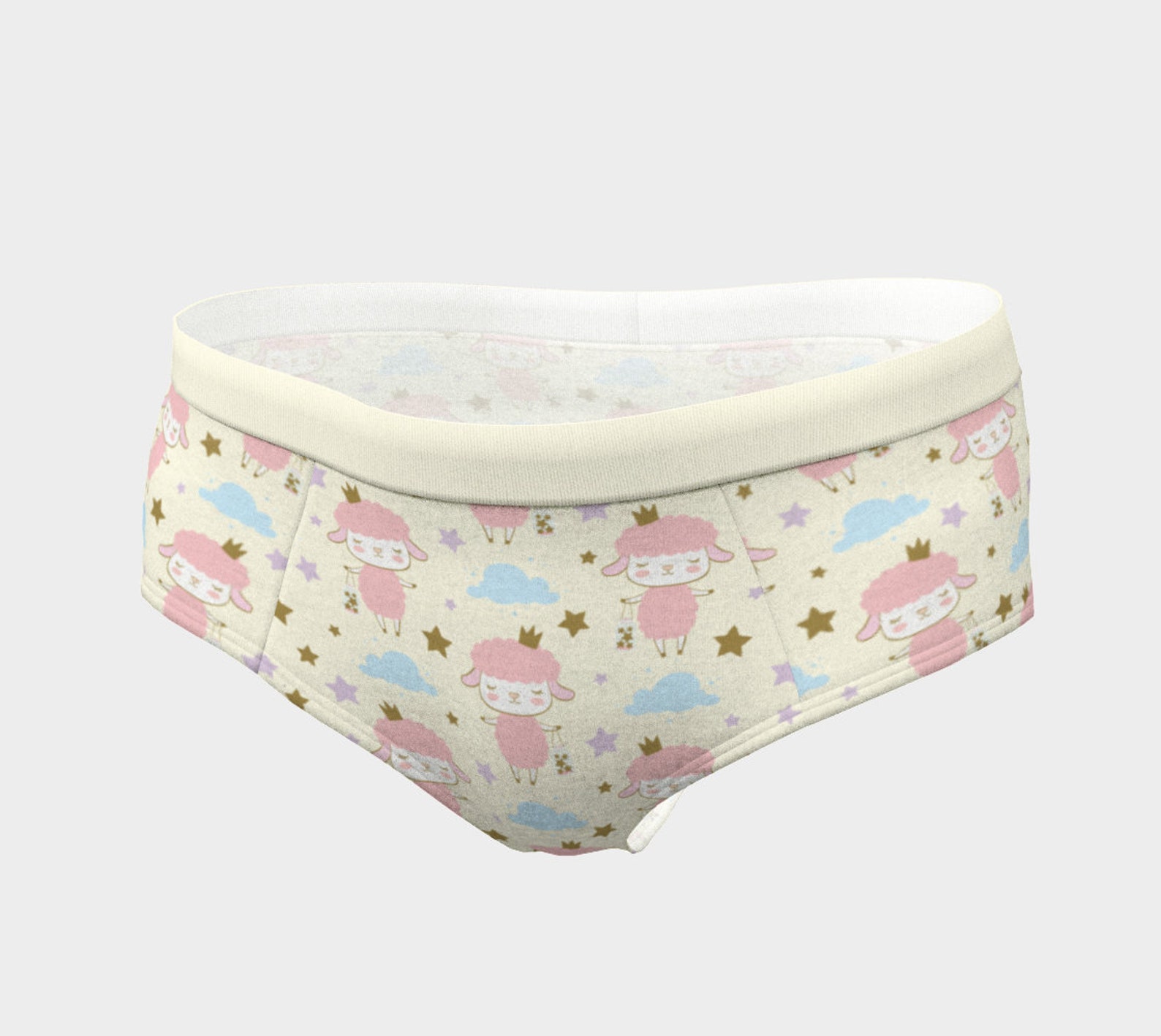 Cute Lamb mid waist pastel panties for women XSXL/custom Etsy