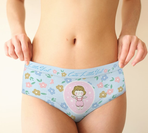 girl panties Little Girl Floral Print mid waist retro hipster panties, XS-XL/custom  sizes womens underwear, sexy kawaii pastel lingerie panties - Etsy 日本