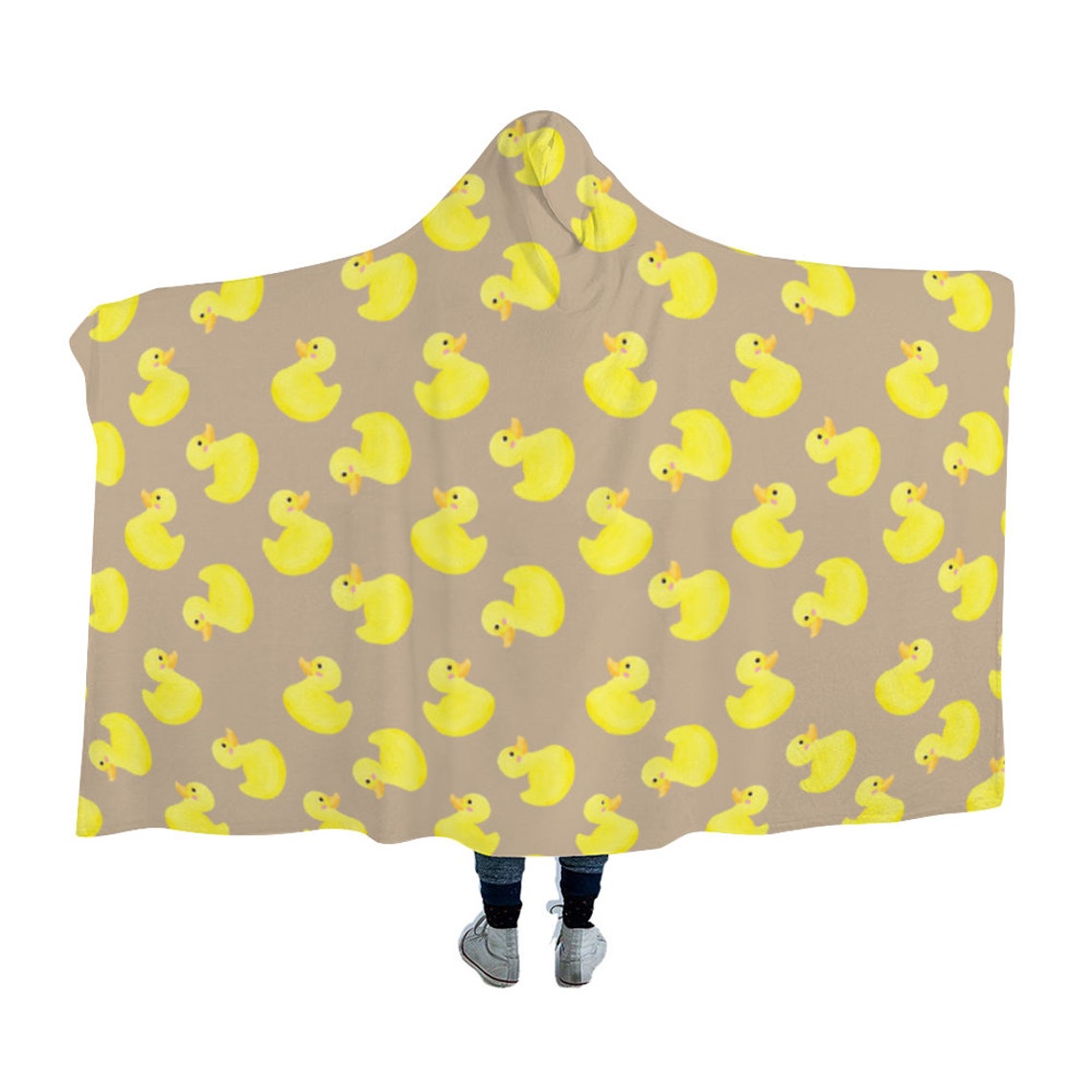 Rubber Duck Cloak Hooded Blanket Fleece Throw Cozy Blanket Etsy