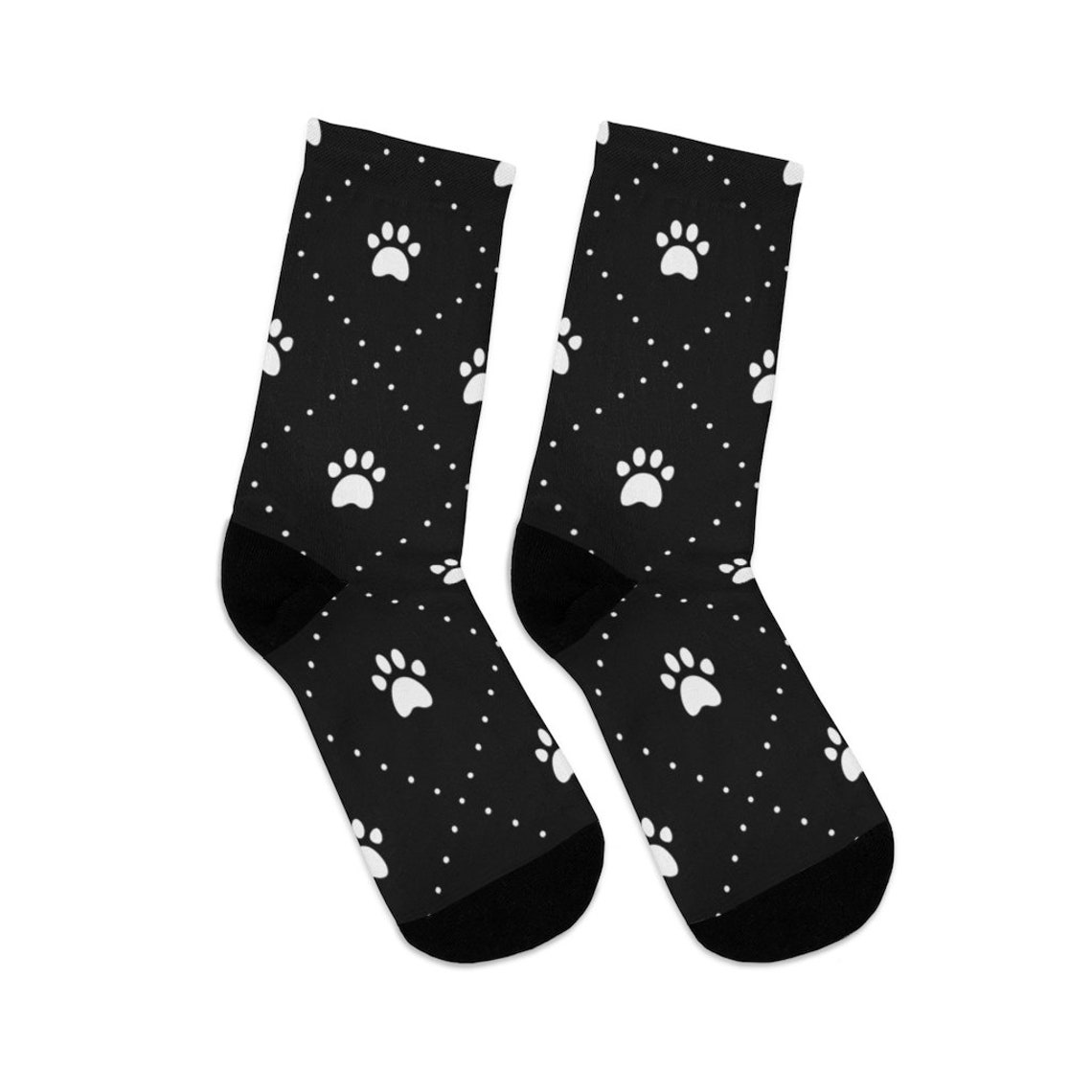 Dog Paw custom cute graphic socks for women and men pup Etsy