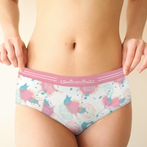 Cupcake Panties: Retro Hipster Lingerie, Custom Sizes XS-XL