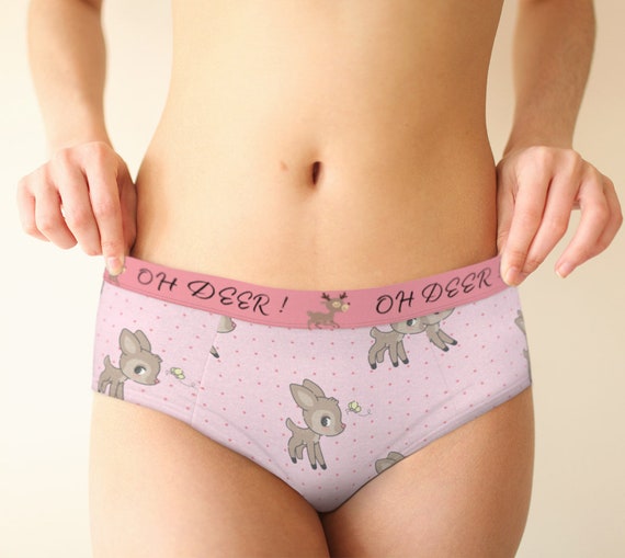 Oh Deer Mid Waist Cheeky Hipster Panties for Women, Xs-xl/custom Sizes Womens  Underwear, Sexy Cute Lingerie Panties -  Canada