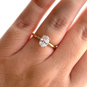 The Aria. Yellow Gold over Sterling Silver 925 Engagement Ring with 1.5CT 6A CZ the Finest Simulated Diamond