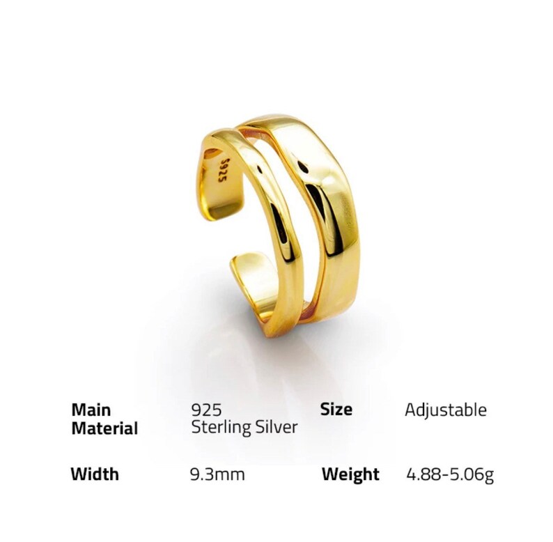 18K Gold Vermeil Ring 50/% Off Promo SALE