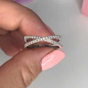 ●日本正規品● With Ring Cross Criss 925 Silver Sterling CZ or Diamonds アクセサリー