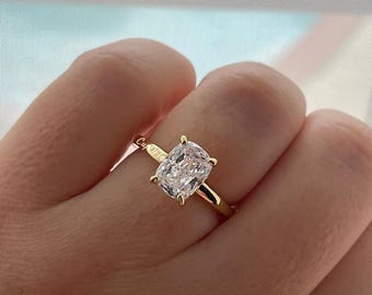 Le Halo Bague de fiançailles allongée de 2,5