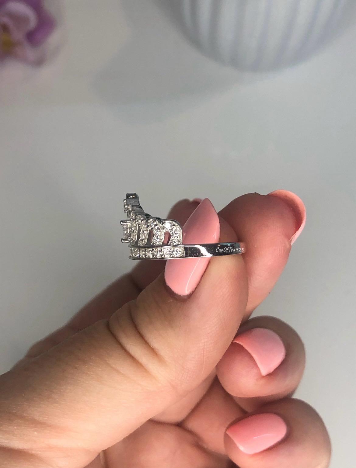 Crown Ring Sterling Silver 925 Queen Crown Ring With 5A CZ