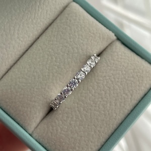 Sterling Silver 925 Full Eternity Band With Simulated Diamonds - Etsy