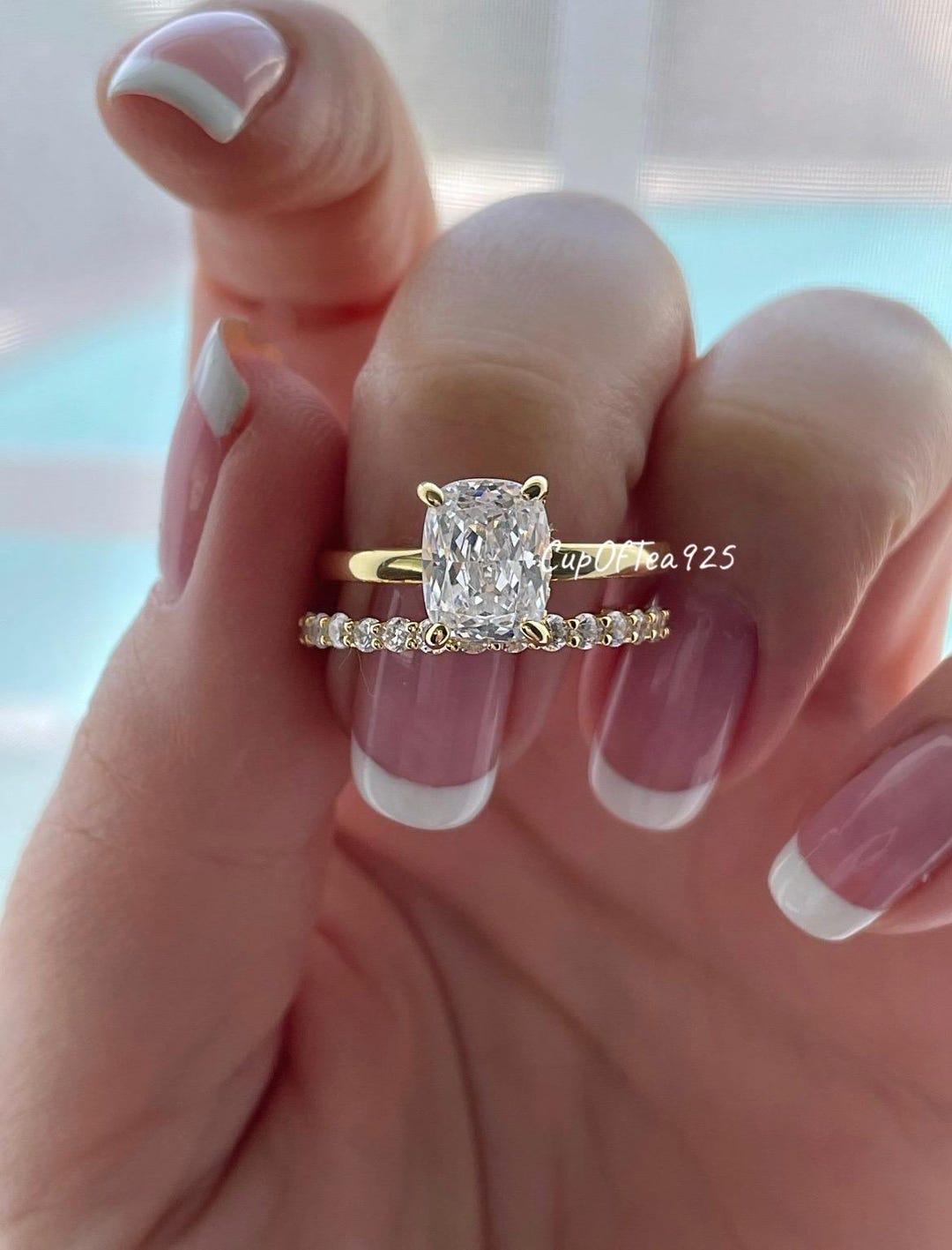 Yellow Gold, White Gold Over Sterling Silver 925 Bridal Set Yellow Gold, White Gold Over Sterling Silver 925 Bridal Set