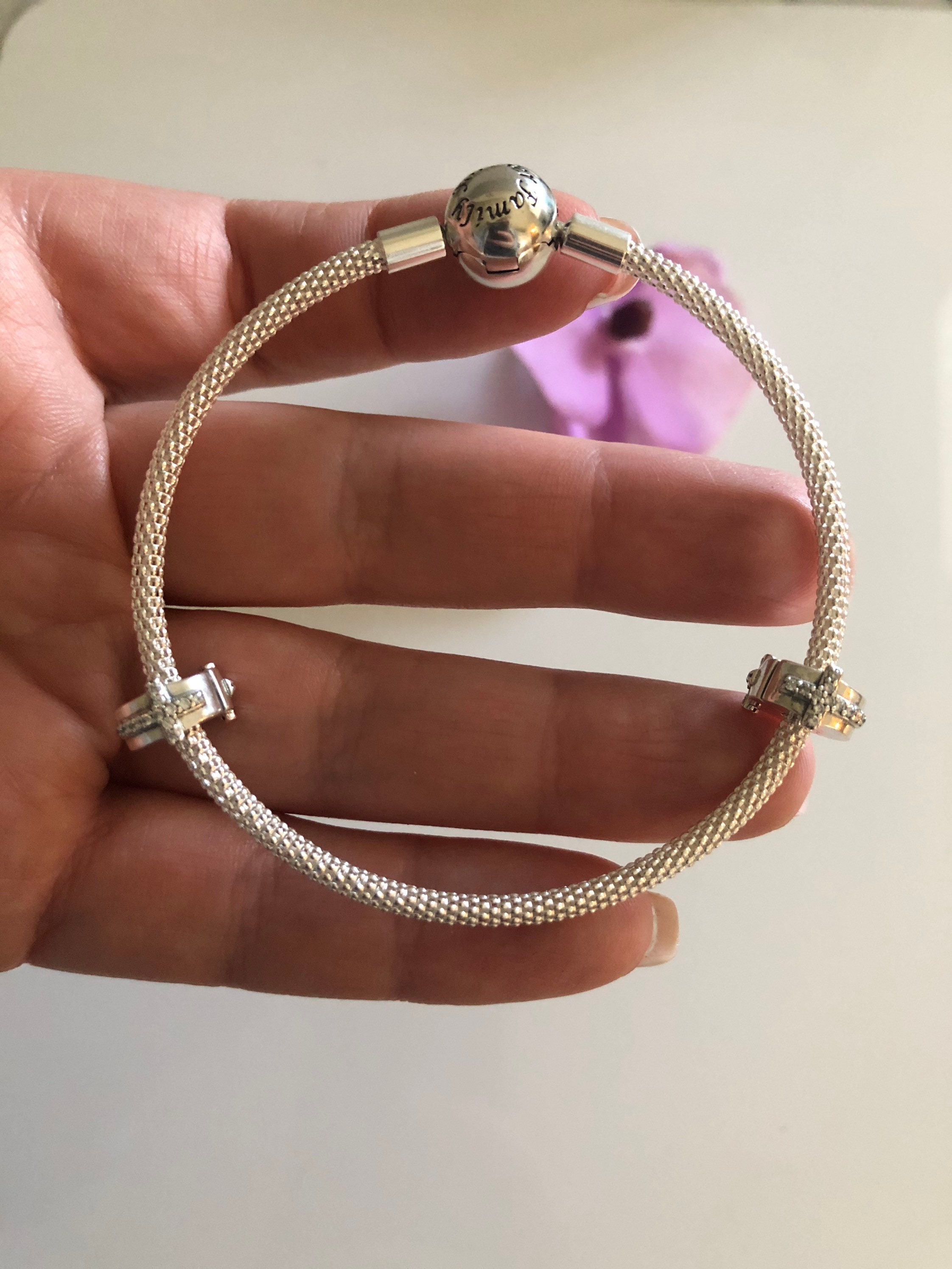 2 Sterling Silver 925 Clips For Pandora Bracelet Etsy