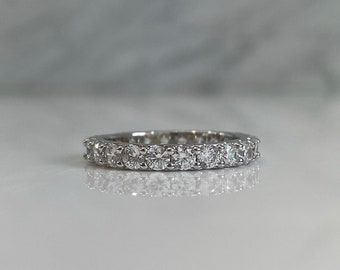 The Scarlett. Rose Gold, Yellow Gold, White Gold, Sterling Silver 925 full eternity band with the Finest VVS D Moissanite