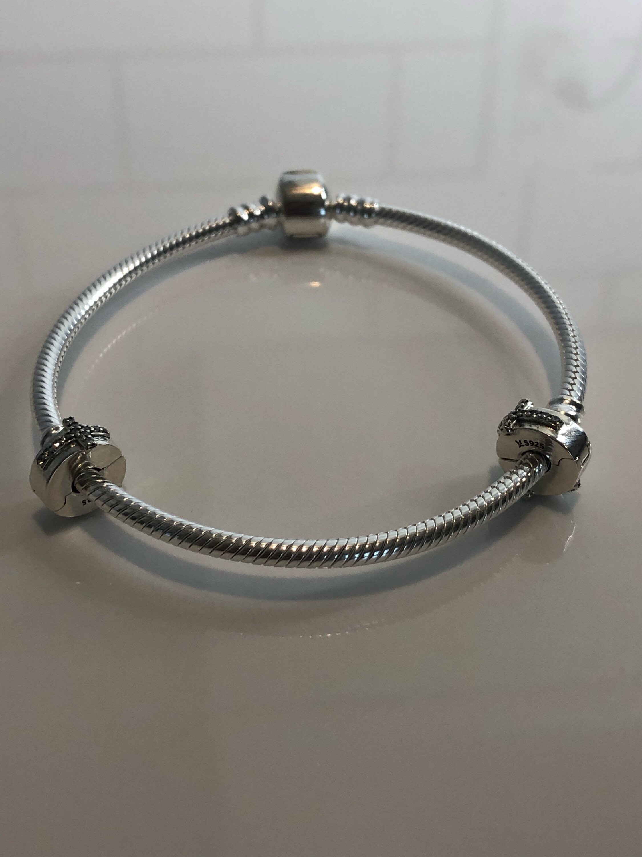 2 Sterling Silver 925 Clips For Pandora Bracelet Etsy