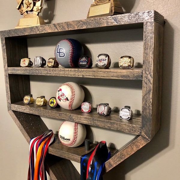 Homeplate Baseball and Ring display